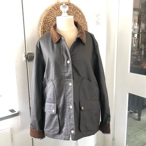 J. Crew Barn Jacket Rain Corduroy Flower Trim